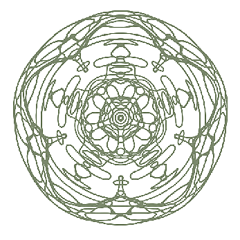 Le logo de mon site "alchimie interieure" en vert tendre, schéma d'e la vibration d'une goutte d'eau